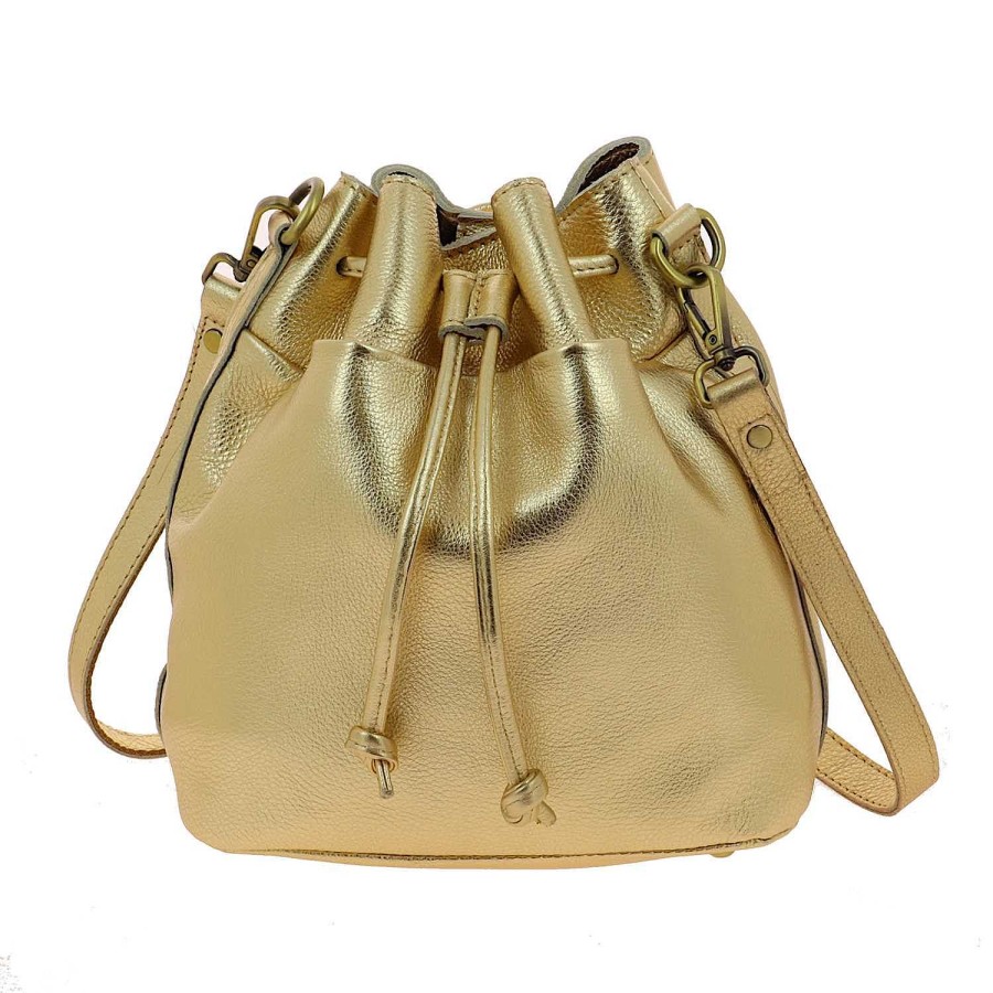 Bags Dupond Durand | Iris Metallic Leather Bucket Bag