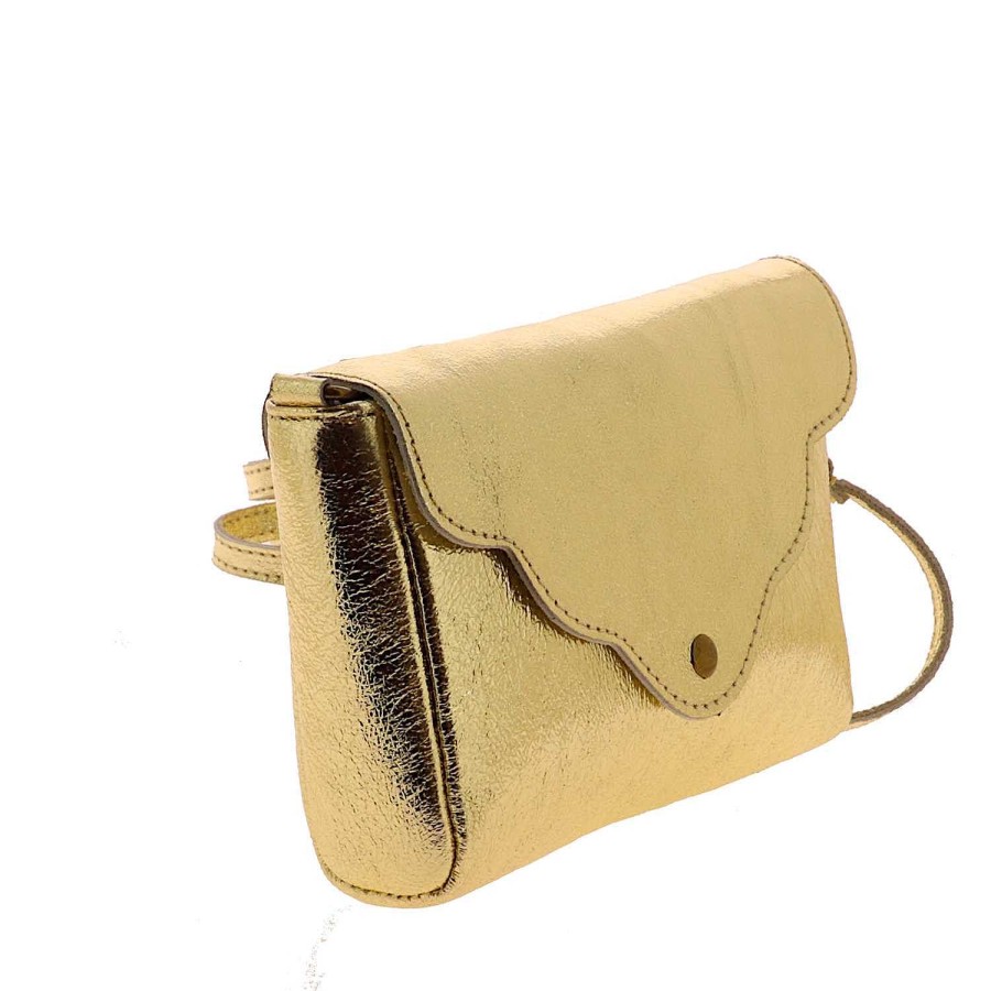 Bags Dupond Durand | Myria Small Metallic Leather Shoulder Pouch