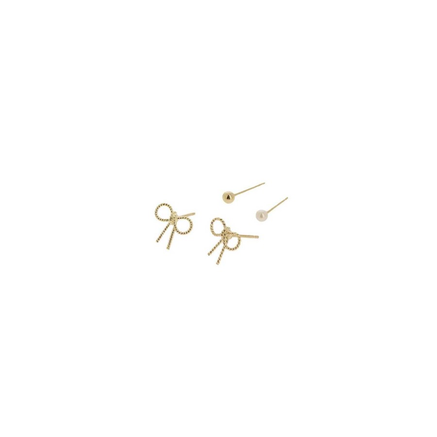 Jewelry Dupond Durand | Golden Earrings, Small Bow