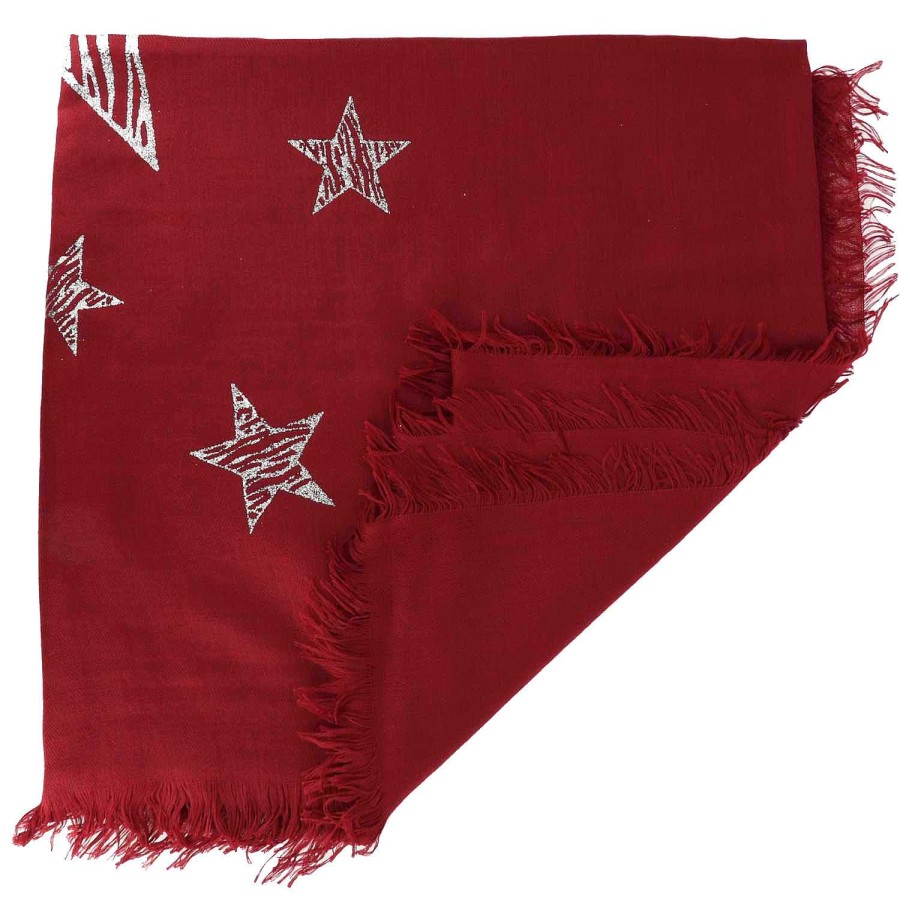 Accessories Dupond Durand | Star Scarf, Red