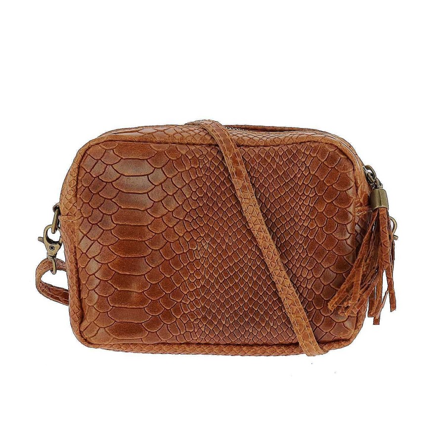 Bags Dupond Durand | Pacho Croc Effect Leather Trotter Bag