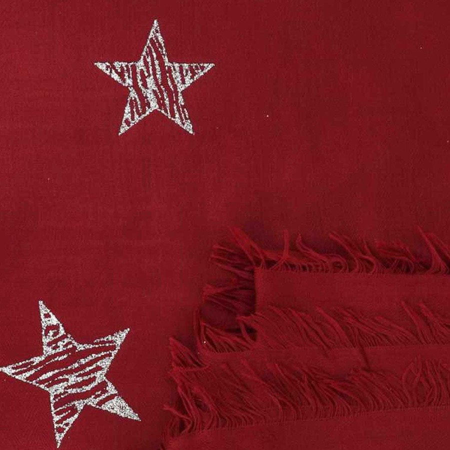 Accessories Dupond Durand | Star Scarf, Red