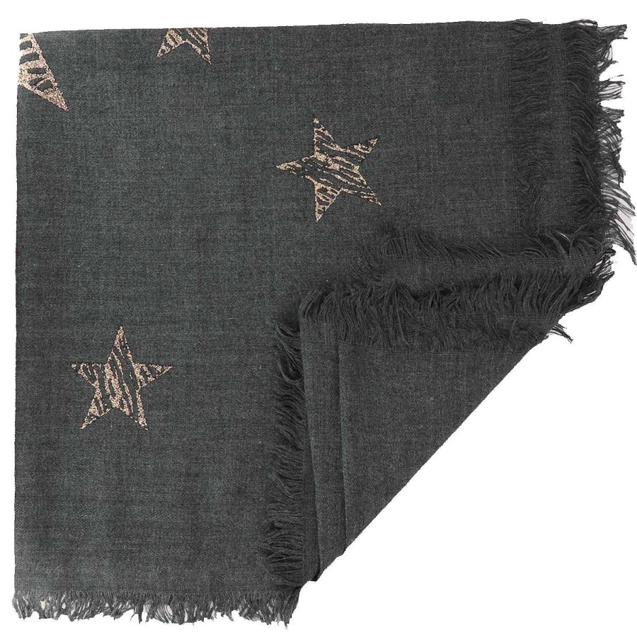 Accessories Dupond Durand | Star Scarf, Gray