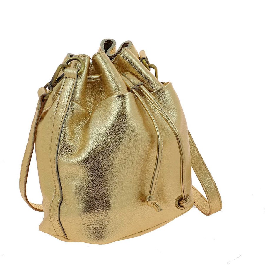 Bags Dupond Durand | Iris Metallic Leather Bucket Bag