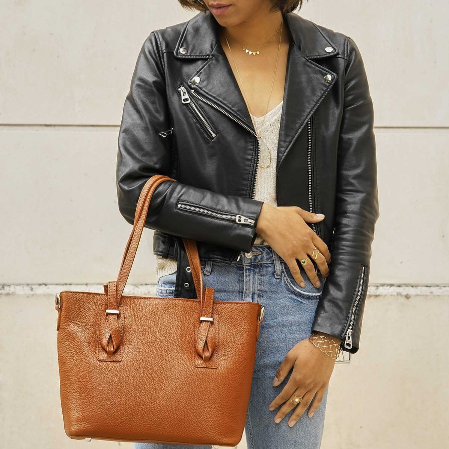 Bags Dupond Durand | Sventa Leather Shoulder Tote Bag