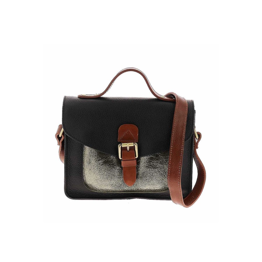 Bags Dupond Durand | Baldone Metallic Leather Satchel Bag