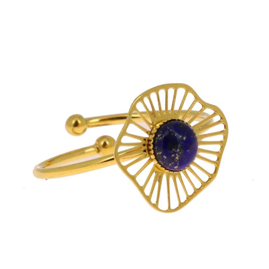 Jewelry Dupond Durand | Golden Ring, Lazuli